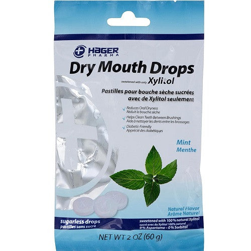 Miradent Xylitol Dry Mouth Sugar Free Drops, Mint - 26 Drops